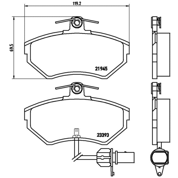 Balatas De Freno Delantera Para Audi A4 2001-2009