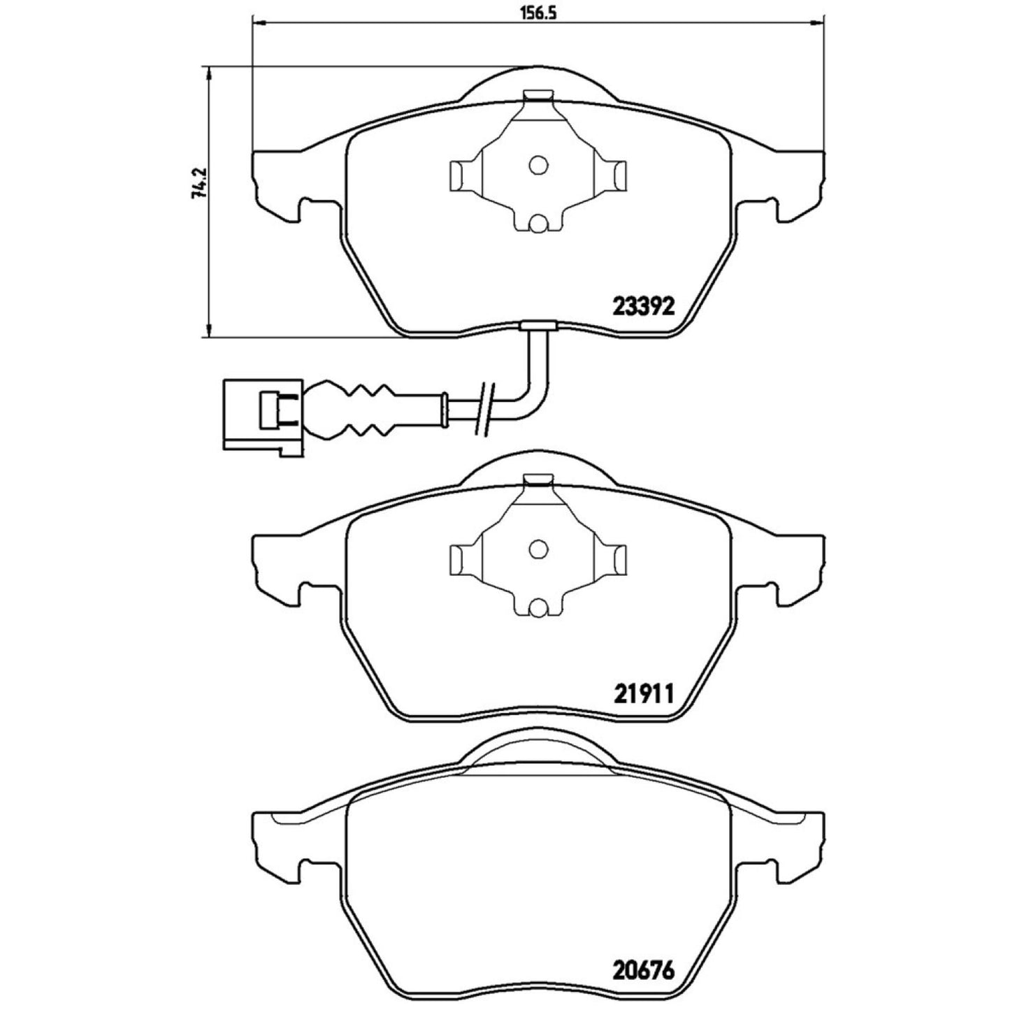 Balatas De Freno Delantera Para Volkswagen Jetta 1995-2010