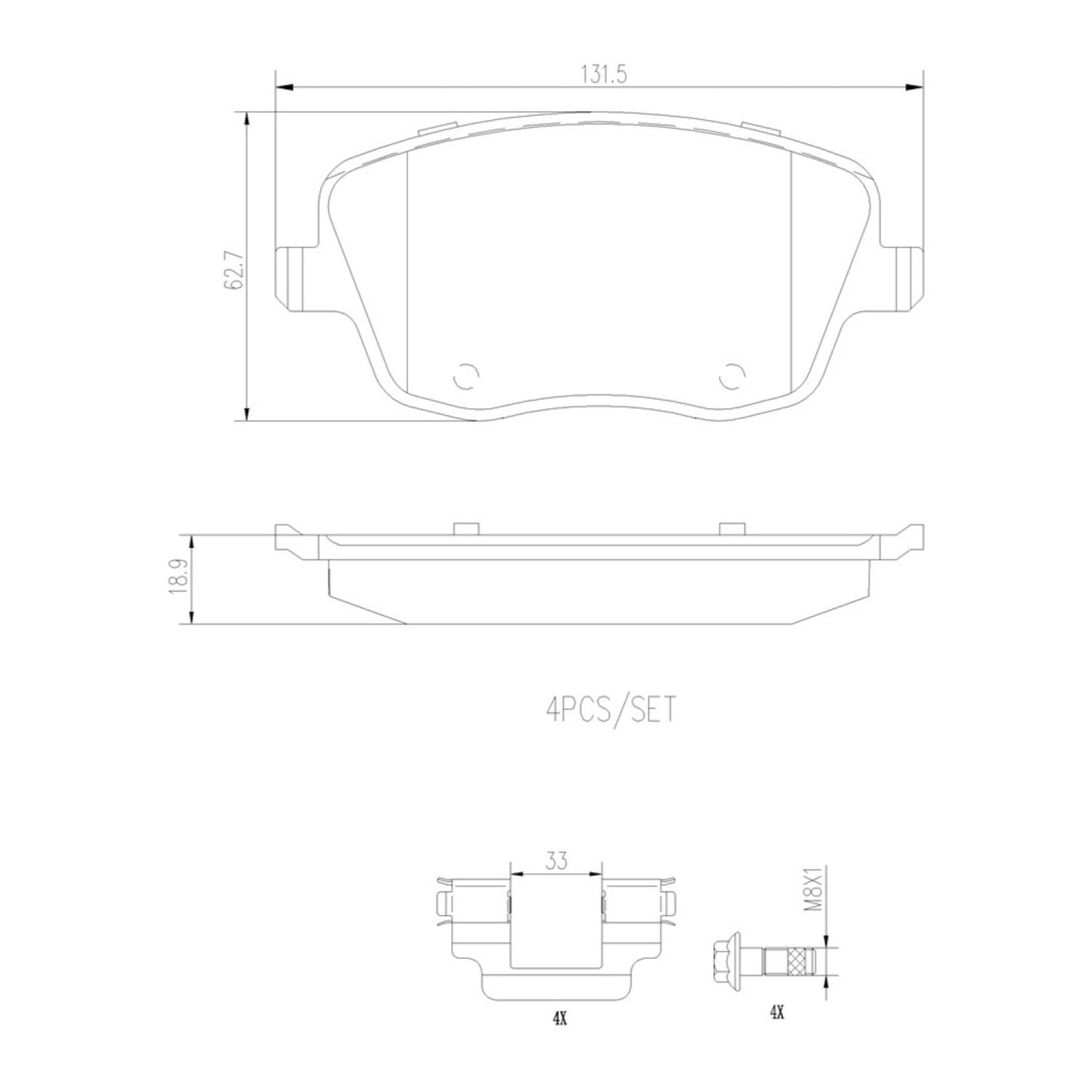 Balatas De Freno Delantera Para Seat Ibiza 2003-2015