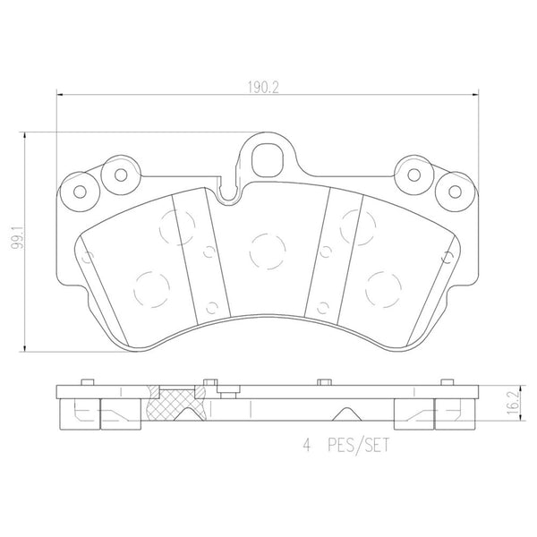 Balatas De Freno Delantera Para Volkswagen Touareg 2004-2010