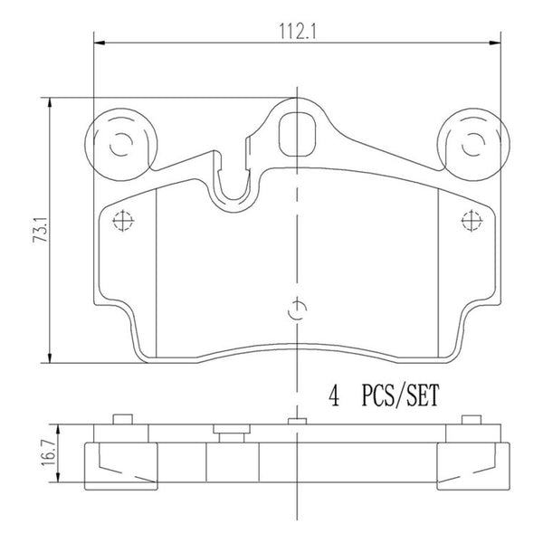 Balatas De Freno Trasera Para Volkswagen Touareg 2004-2010
