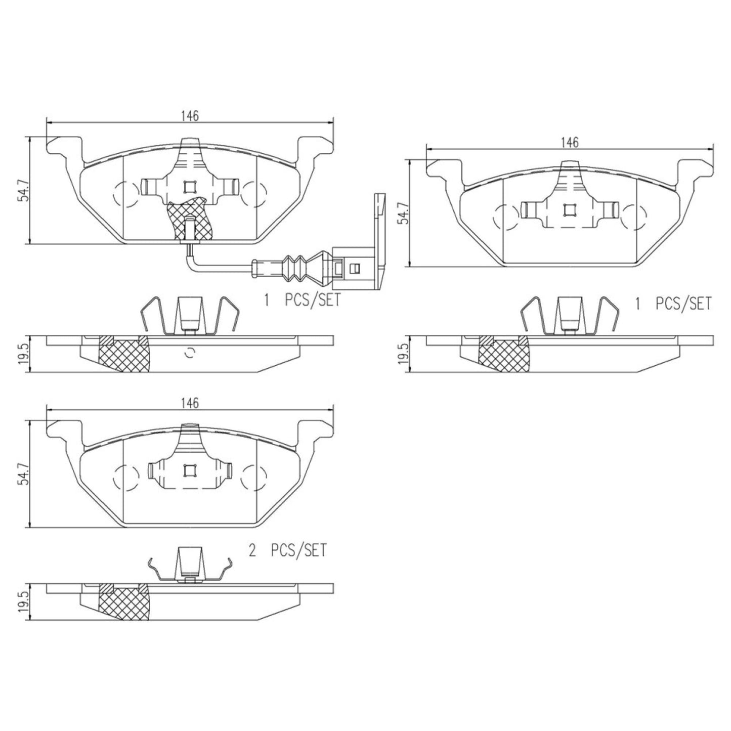 Balatas De Freno Delantera Para Volkswagen Beetle 1998-2018