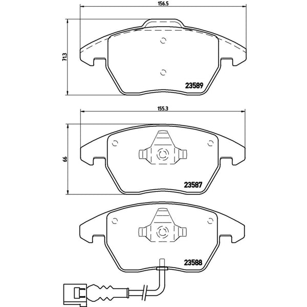 Balatas De Freno Delantera Para Volkswagen Jetta 2005-2018