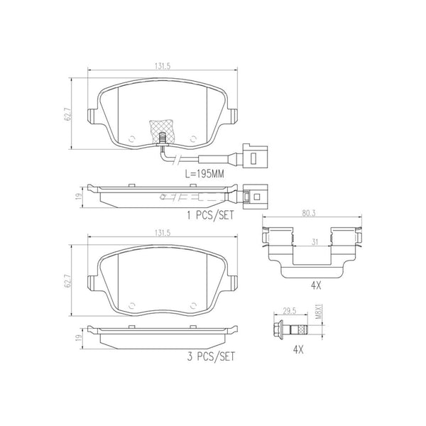Balatas De Freno Delantera Para Seat Cordoba 2003-2009