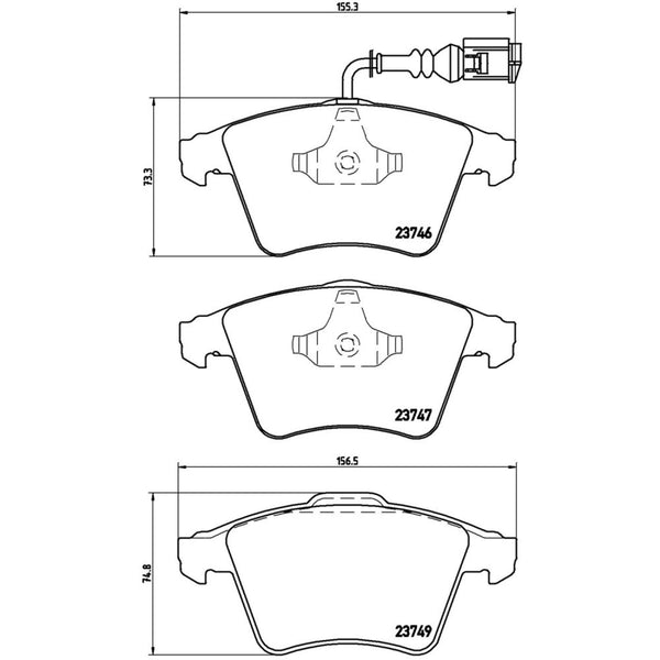 Balatas De Freno Delantera Para Volkswagen Eurovan 2006-2009