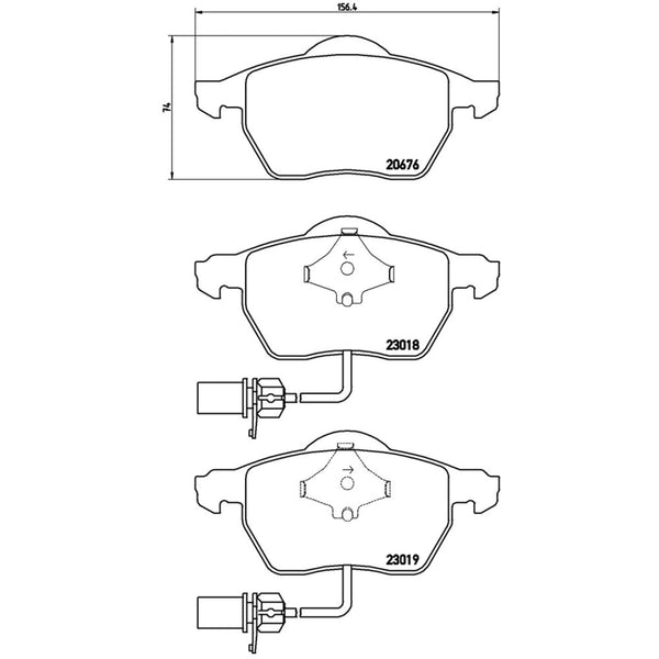 Balatas De Freno Delantera Para Volkswagen Passat 1998-2005
