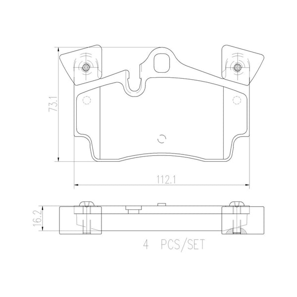 Balatas De Freno Trasera Para Porsche Cayenne 2003-2010