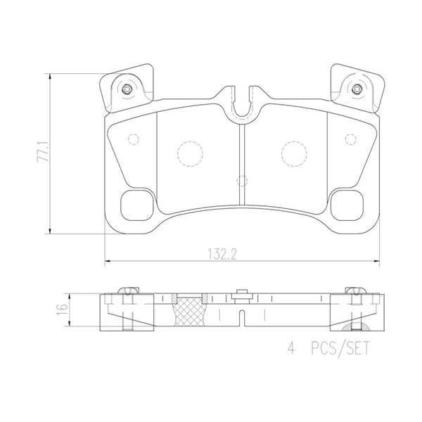 Balatas De Freno Trasera Para Volkswagen Touareg 2004-2010