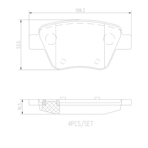 Balatas De Freno Trasera Para Audi A3 2004-2013