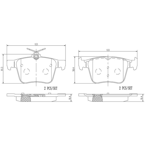 Balatas De Freno Trasera Para Audi A3 2012-2019