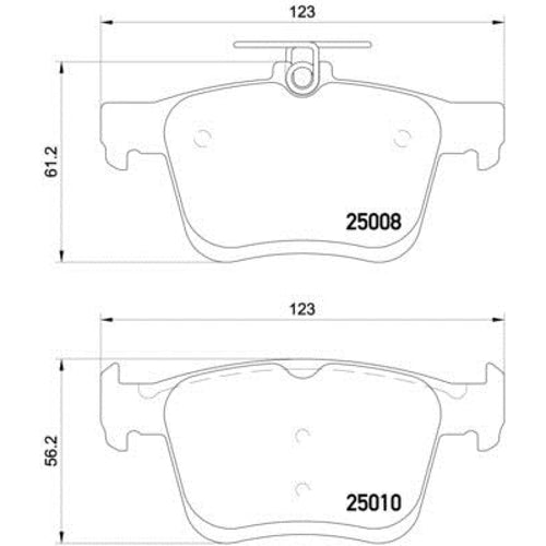 Balatas De Freno Delantera Para Audi A3 2012-2019