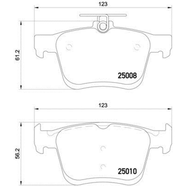 Balatas De Freno Delantera Para Audi A3 2012-2019
