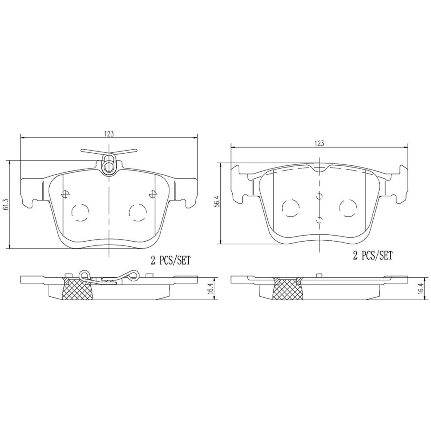 Balatas De Freno Delantera Para Audi A3 2012-2019