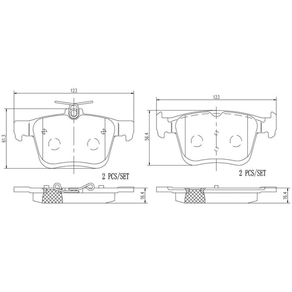 Balatas De Freno Delantera Para Audi A3 2012-2019