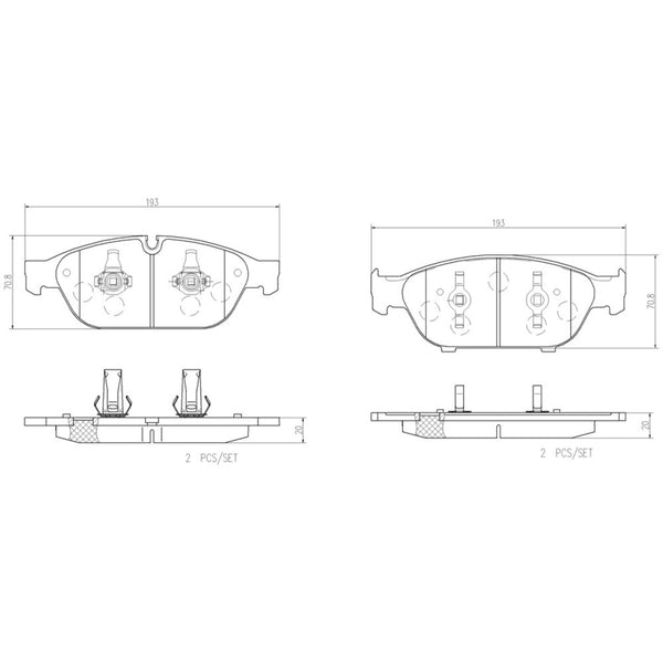 Balatas De Freno Delantera Para Audi A8 Quattro 2011-2014