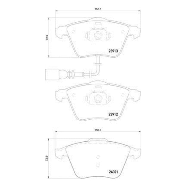 Balatas De Freno Delantera Para Volkswagen Gti 2007-2012
