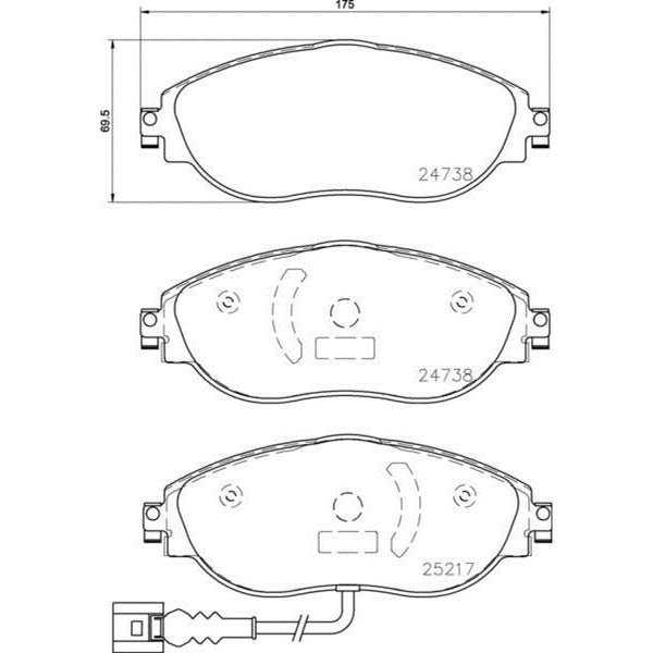 Balatas De Freno Delantera Para Volkswagen Passat Cc 2010-2012