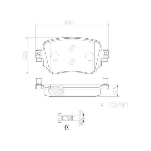 Balatas De Freno Trasera Para Seat Leon 2012-2019
