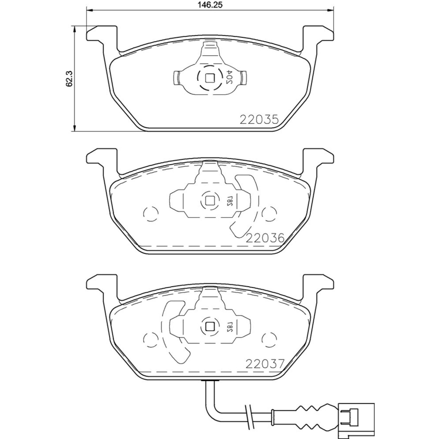 Balatas De Freno Delantera Para Audi A3 2012-2018