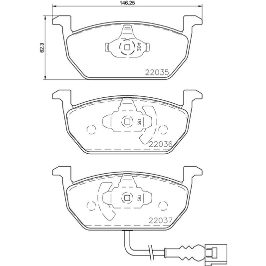 Balatas De Freno Delantera Para Audi A3 2012-2018