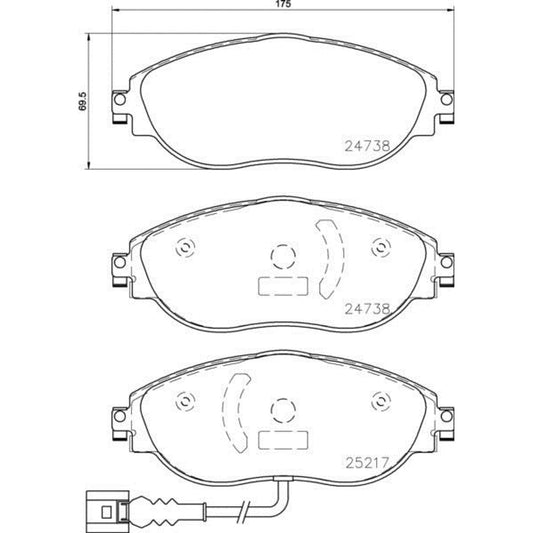 Balatas De Freno Delantera Para Audi A3 2012-2018