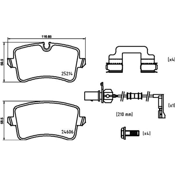 Balatas De Freno Trasera Para Audi A7 Quattro 2012-2015