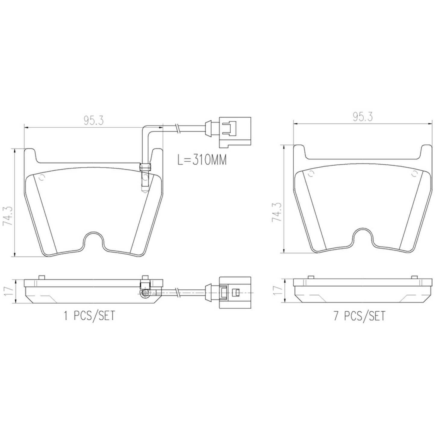 Balatas De Freno Delantera Para Audi Rs3 2017-2020