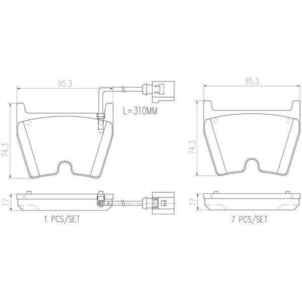 Balatas De Freno Delantera Para Audi Rs3 2017-2020