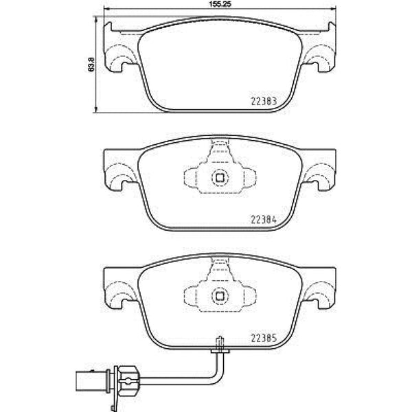 Balatas De Freno Delantera Para Audi A4 2017-2022