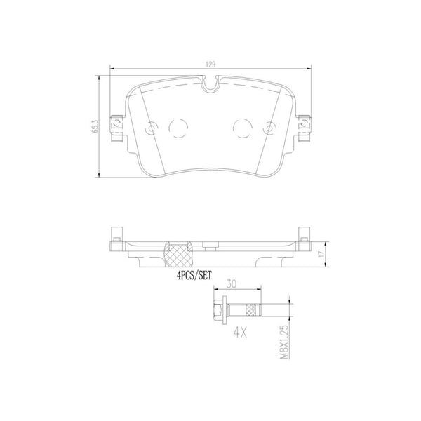 Balatas De Freno Trasera Para Audi Q7 2017-2020