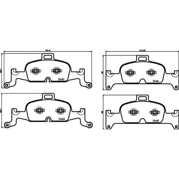 Balatas De Freno Delantera Para Audi A4 2017-2022