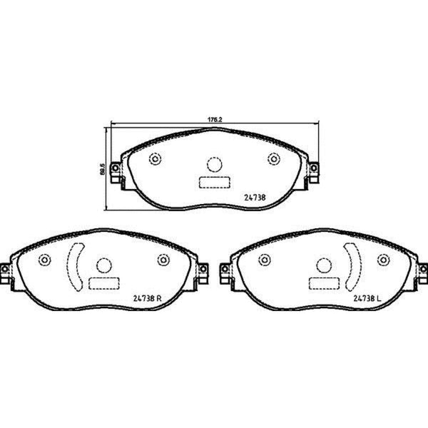Balatas De Freno Delantera Para Volkswagen Tiguan 2018-2022