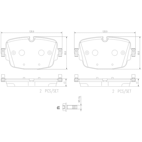 Balatas De Freno Trasera Para Audi Rs Q8 2020-2021