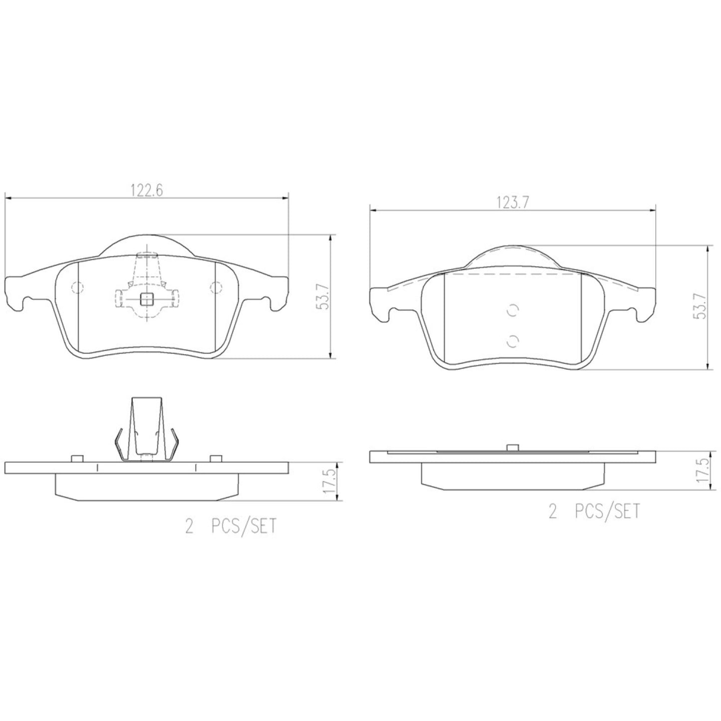 Balatas De Freno Trasera Para Volvo S60 2001-2007