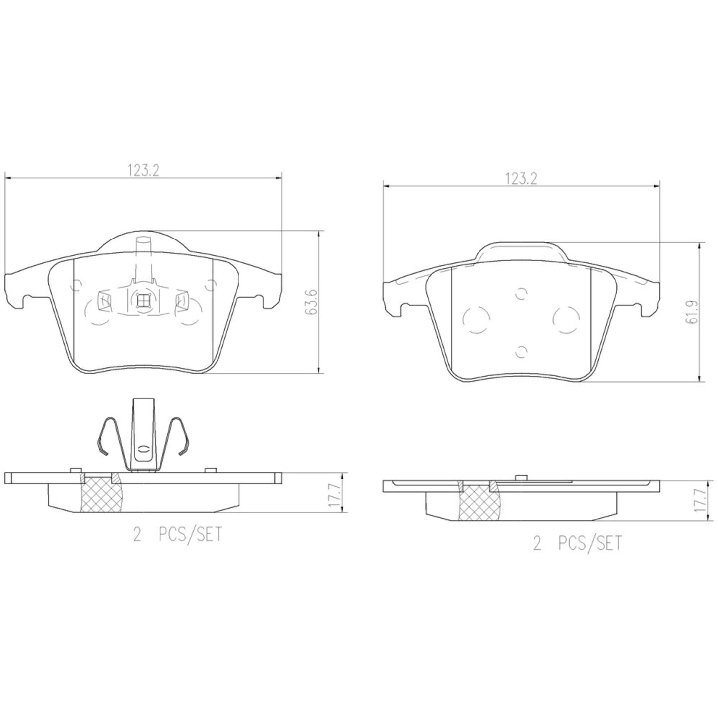 Balatas De Freno Trasera Para Volvo Xc90 2003-2014