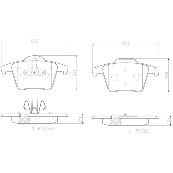 Balatas De Freno Trasera Para Volvo Xc90 2003-2014