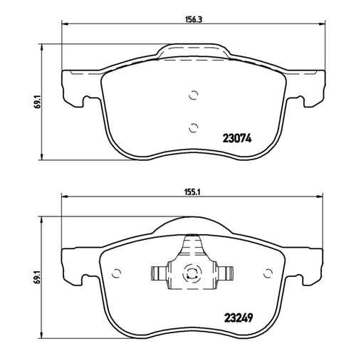 Juego de Balatas Delanteras para Volvo S80 2003-2005
