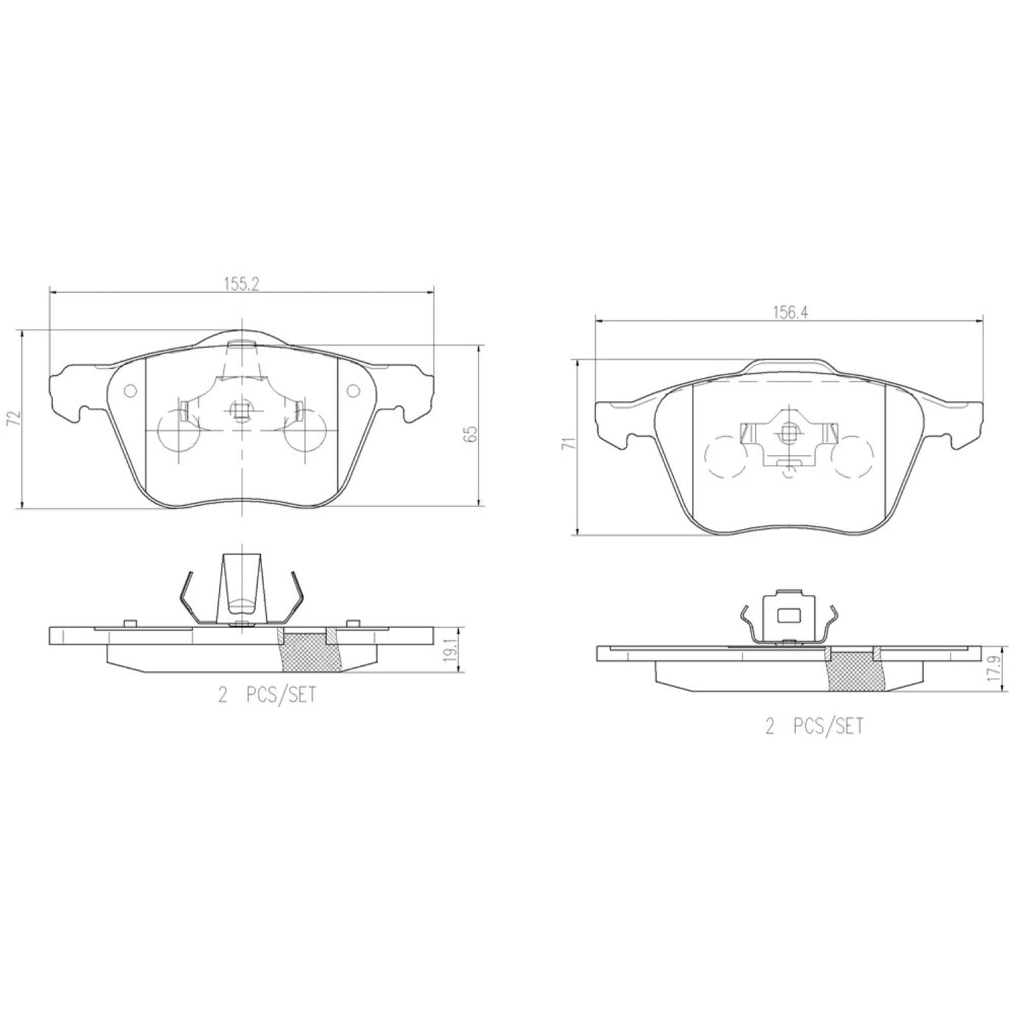 Balatas De Freno Delantera Para Volvo Xc90 2003-2014