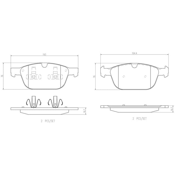 Balatas De Freno Delantera Para Volvo Xc90 2003-2014