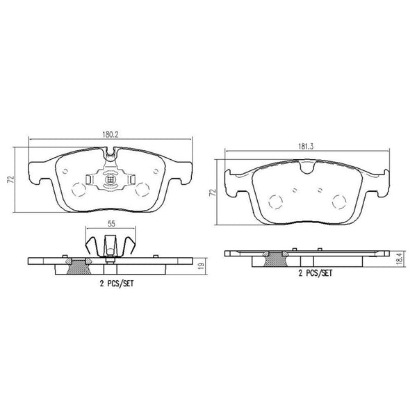 Balatas De Freno Delantera Para Volvo Xc60 2010-2017