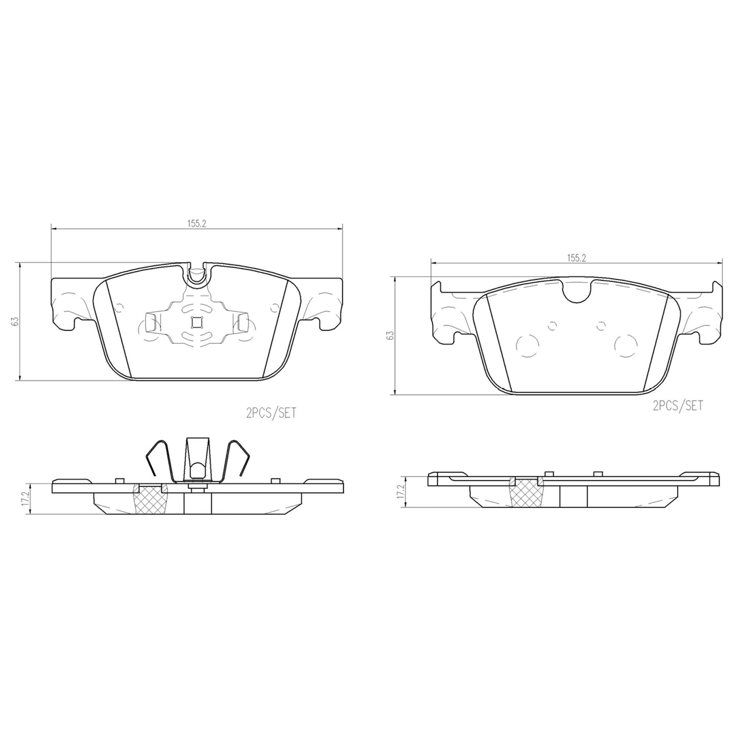 Balatas De Freno Delantera Para Volvo S90 2017-2021