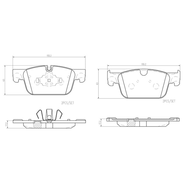 Balatas De Freno Delantera Para Volvo S90 2017-2021