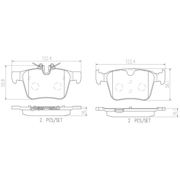 Balatas De Freno Trasera Para Volvo Xc90 2016-2021