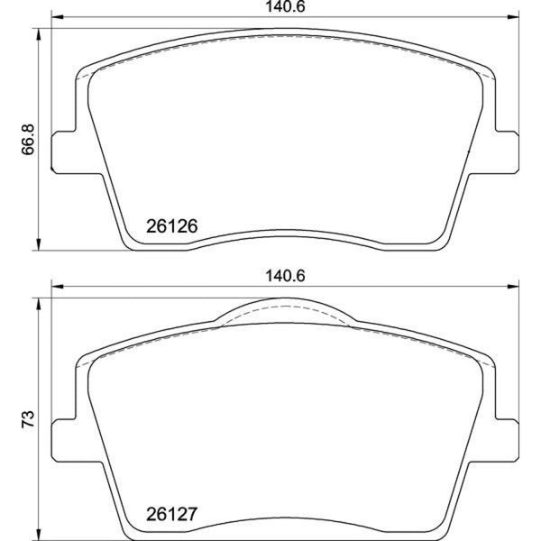 Balatas De Freno Delantera Para Volvo Xc40 2019-2021