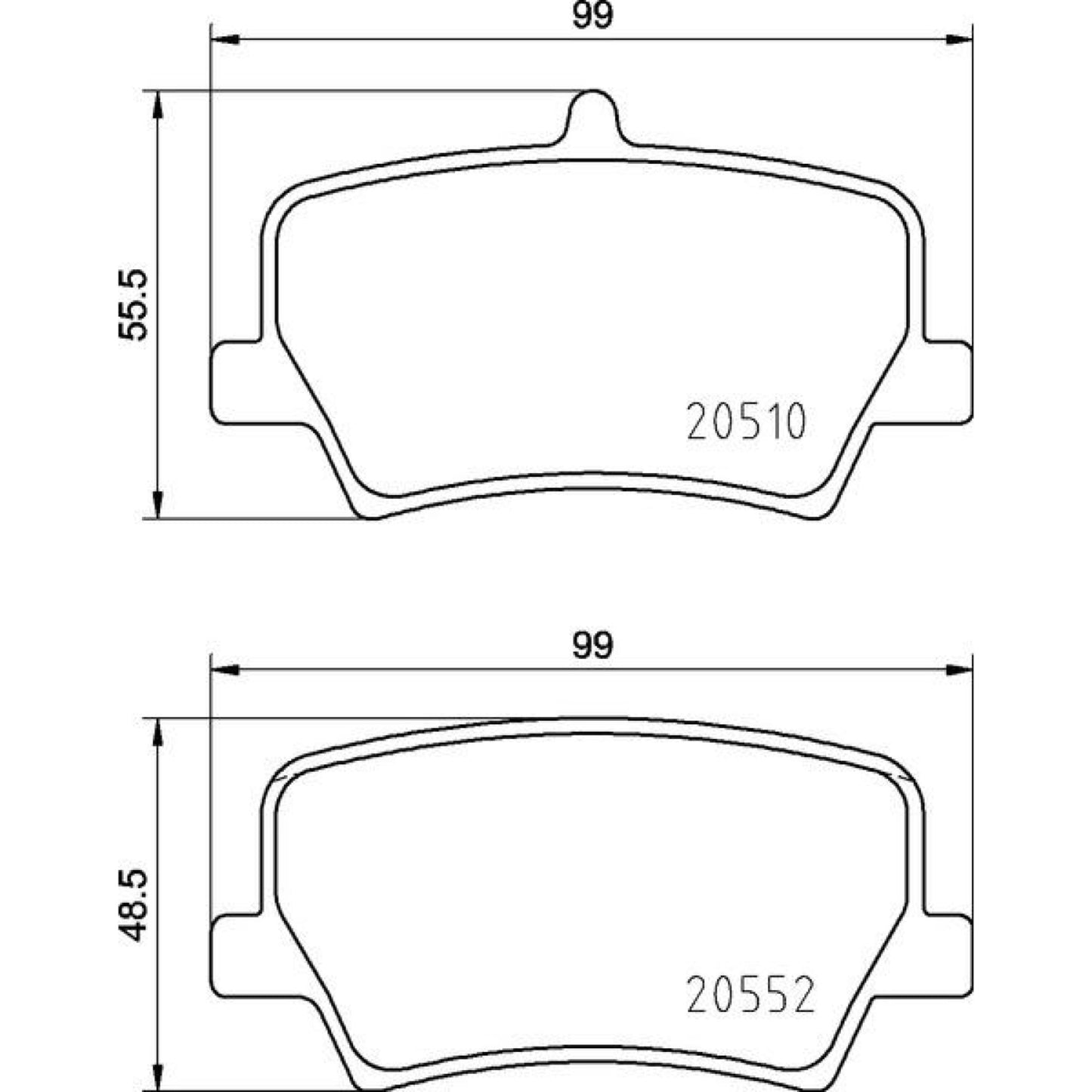 Balatas De Freno Trasera Para Volvo Xc40 2019-2021