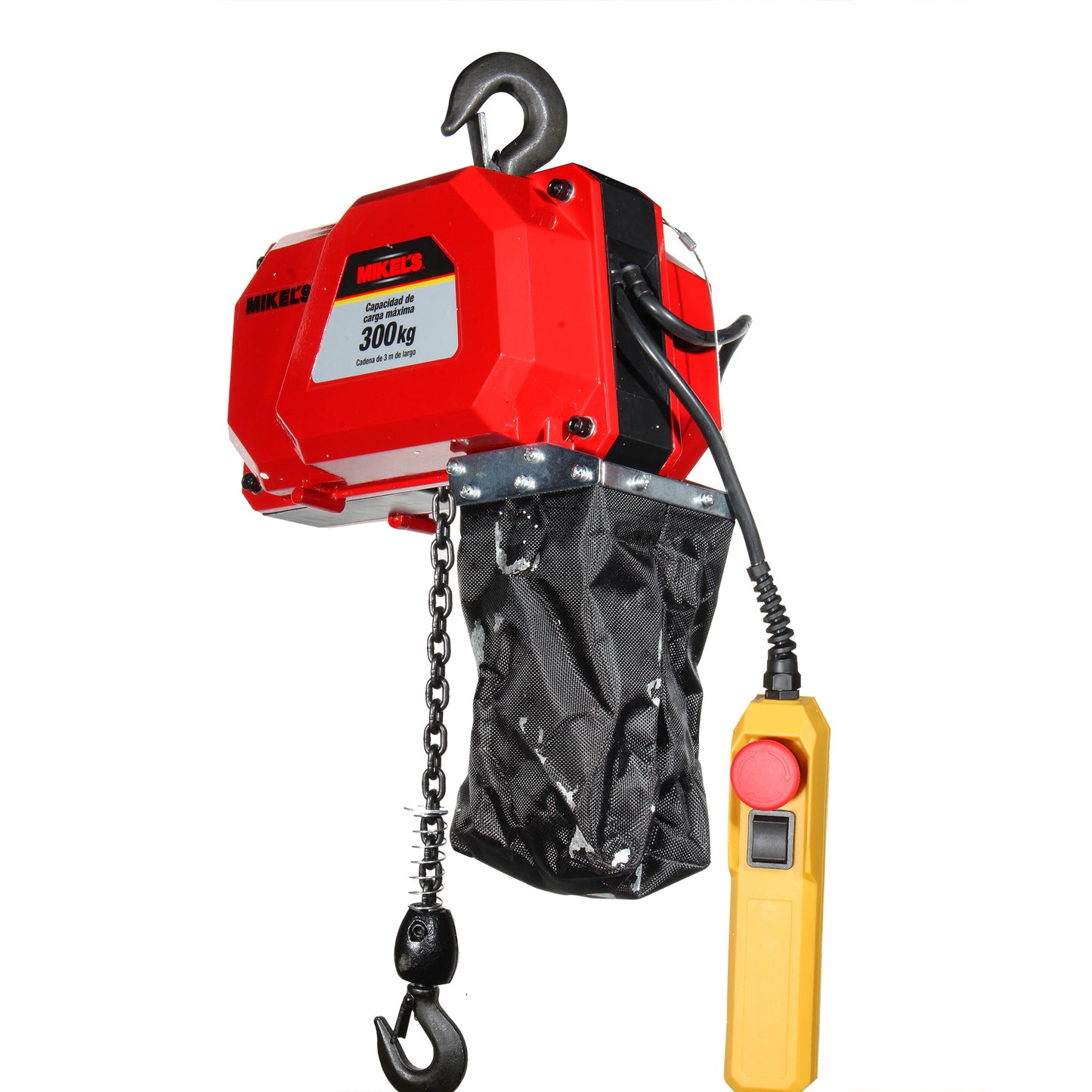 Polipasto electrico (300 kgs, cadena 3 mts)