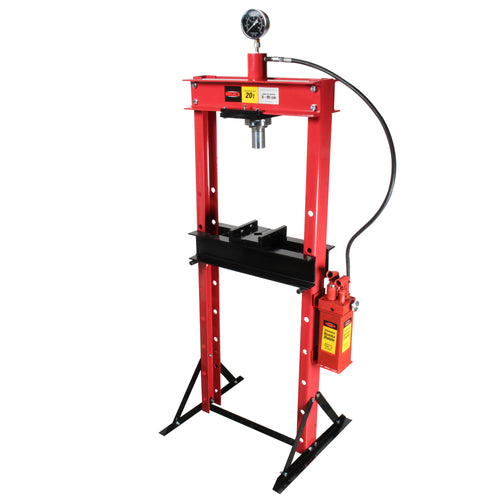Prensa hidroneumatica con piston y manometro (20 ton)