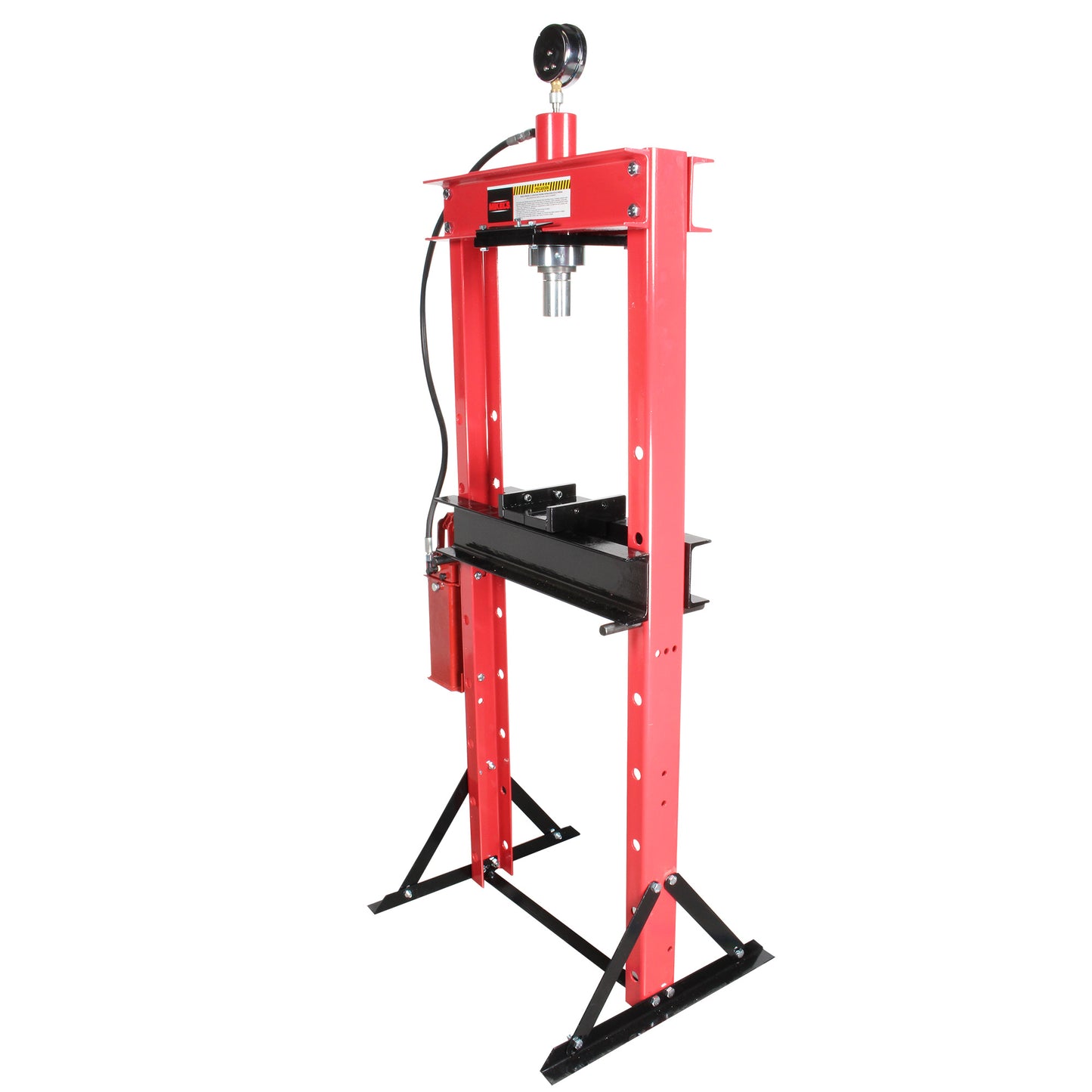Prensa hidroneumatica con piston y manometro (20 ton)