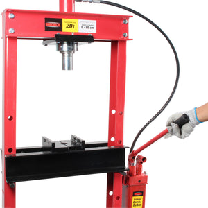 Prensa hidroneumatica con piston y manometro (20 ton)