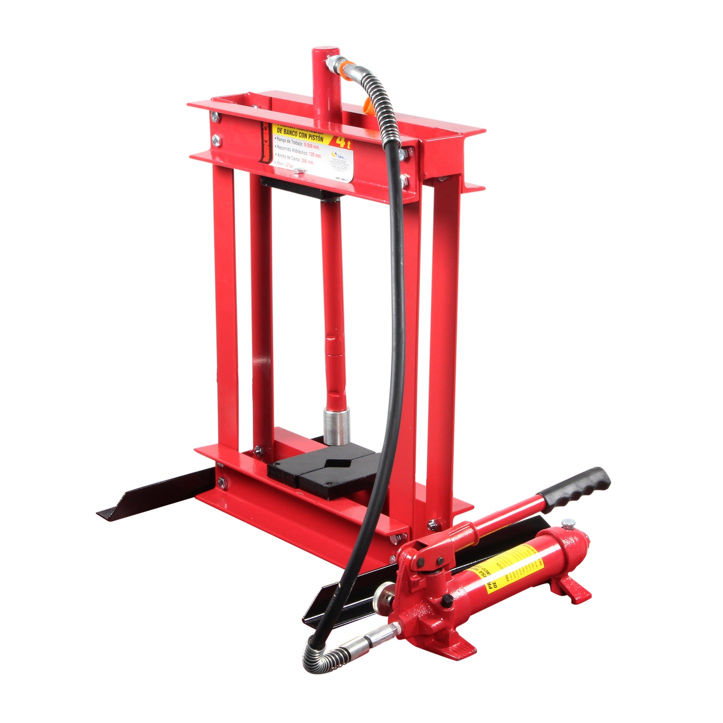 Prensa hidraulica de banco con piston (4 ton)